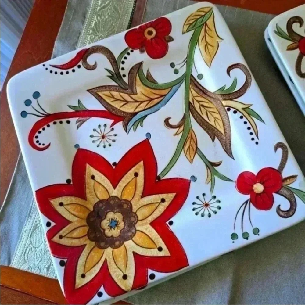 PIER 1 Imports CARYNTHUM Salad/ Lunch Plate Earthenware 8.75